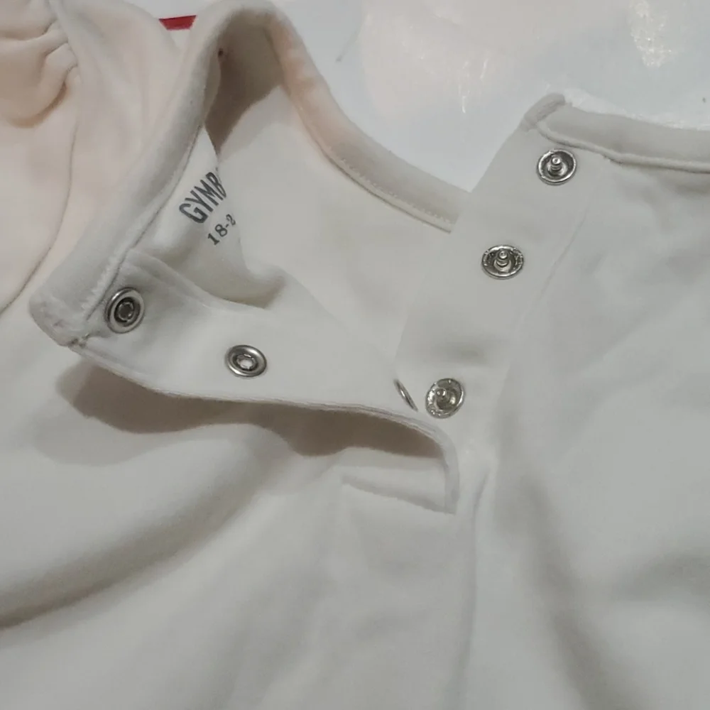 Gymboree Cream Ruffle Red Bow LongSleeve-18-24M